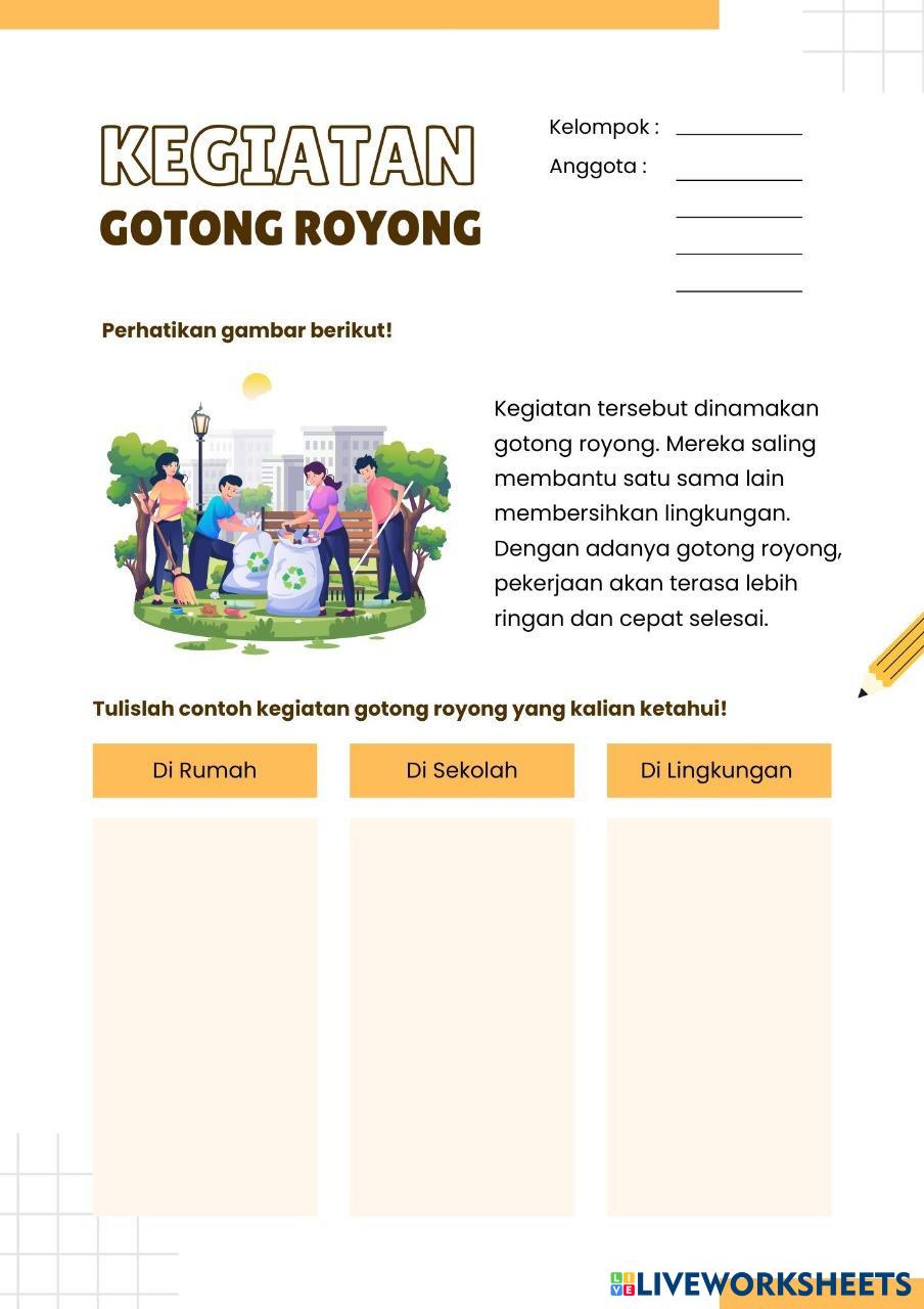 10 Contoh soal gotong royong kelas 3 yang sering muncul dan wajib diketahui siswa