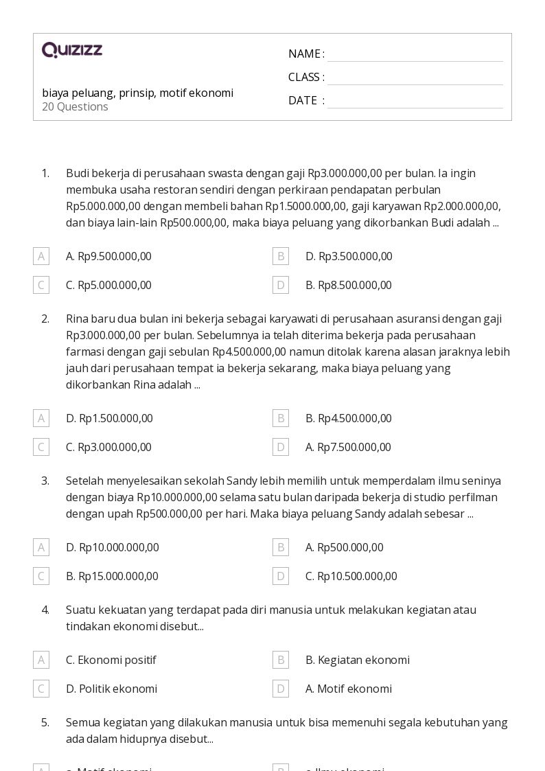 5 Rahasia Cepat Pahami Contoh Soal Hitungan Kelas 10 Ekonomi Bab 3 Agar Nilai Maksimal