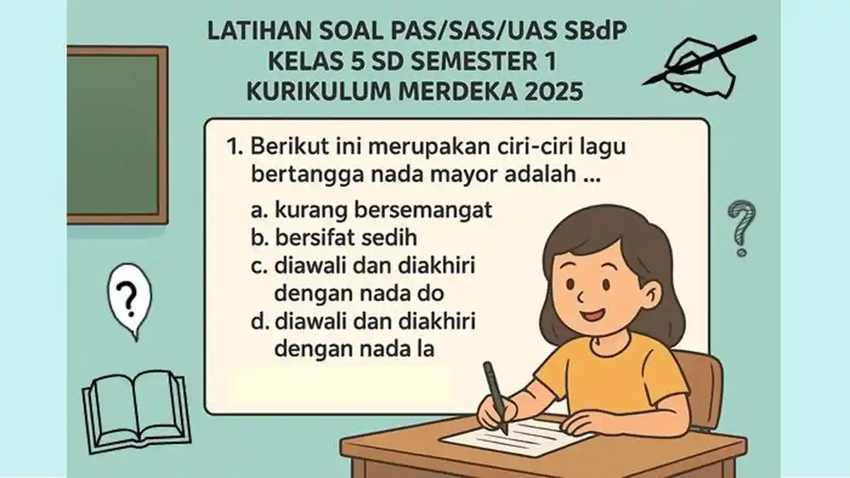 Latihan Soal PAS SAS UAS SBdP Kelas 5 SD Semester 1 Kurikulum Merdeka Latihan Soal PAS SAS UAS SBdP Kelas 5 SD Semester 1 Kurikulum Merdeka