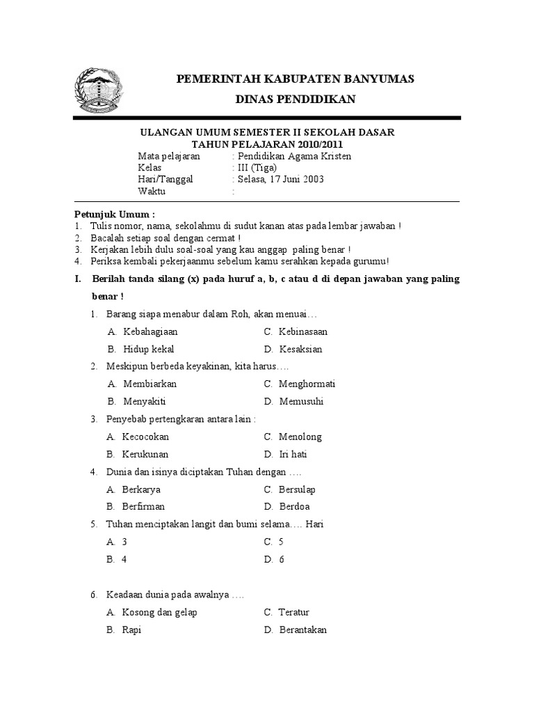 Soal Agama Kelas 7 Semester 1 Dalchaebi Soal Agama Kelas 7 Semester 1 Dalchaebi