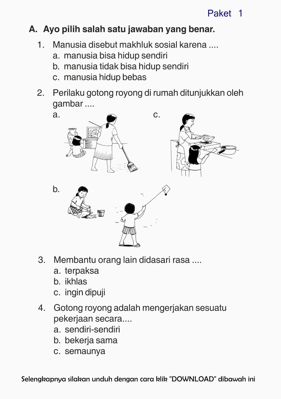 7 Soal PKN Kelas 2 SD Semester 1 yang Sering Muncul di STS 2026