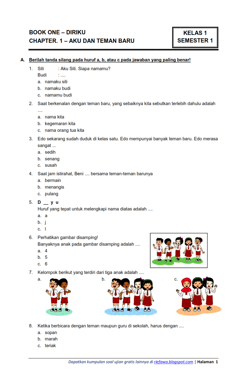 Akhirnya Terbongkar! Soal Essay Kelas 1 SD Semester 2 Mirip Ujian Biologi Paket C 2026 Akhirnya Terbongkar! Soal Essay Kelas 1 SD Semester 2 Mirip Ujian Biologi Paket C 2026