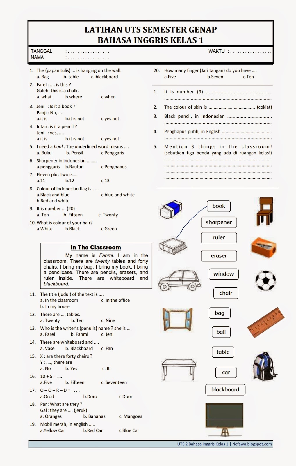 7 Contoh Soal Bahasa Inggris untuk Kelas 1 SD Color yang Wajib Dicoba Si Kecil 7 Contoh Soal Bahasa Inggris untuk Kelas 1 SD Color yang Wajib Dicoba Si Kecil