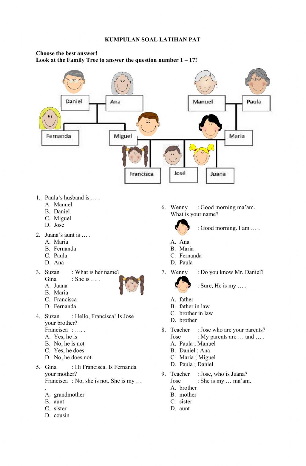 Kumpulan Soal Bahasa Inggris Kelas 3 Worksheet Worksheets For Grade 3