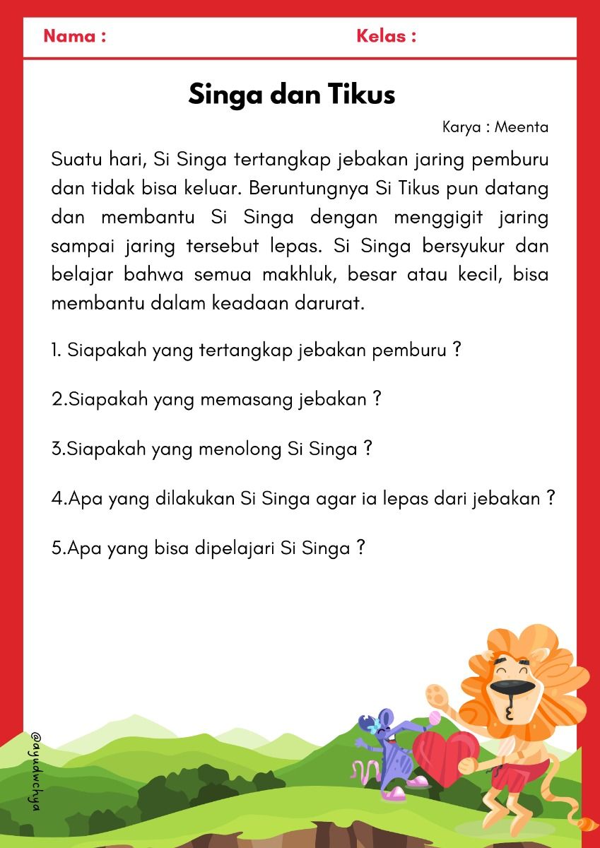 Wajib Tahu Contoh Bahasa Indonesia Soal Bacaan dan Jawaban Kelas 3 SD yang Benar Wajib Tahu Contoh Bahasa Indonesia Soal Bacaan dan Jawaban Kelas 3 SD yang Benar