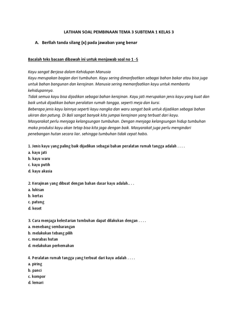 7 Fakta Ternyata Latihan Soal Tema 3 Subtema 1 Kelas 3 Bisa Bikin Anak Jauh Lebih Paham dan Percaya Diri 7 Fakta Ternyata Latihan Soal Tema 3 Subtema 1 Kelas 3 Bisa Bikin Anak Jauh Lebih Paham dan Percaya Diri