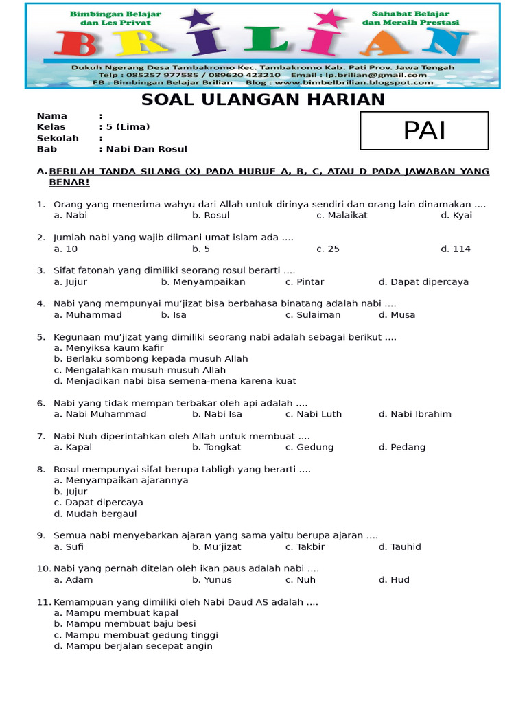 7 Rahasia Latihan Soal PAI Kelas 4 SD Terbukti Bikin Anak Sukses Sebelum Ujian 2026