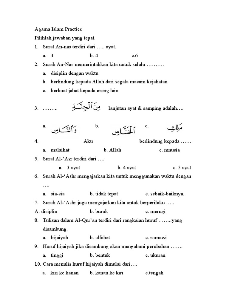 Terbukti! Contoh Soal Isian Agama Islam Kelas 2 SD Semester 1 yang Bikin Nilai Naik