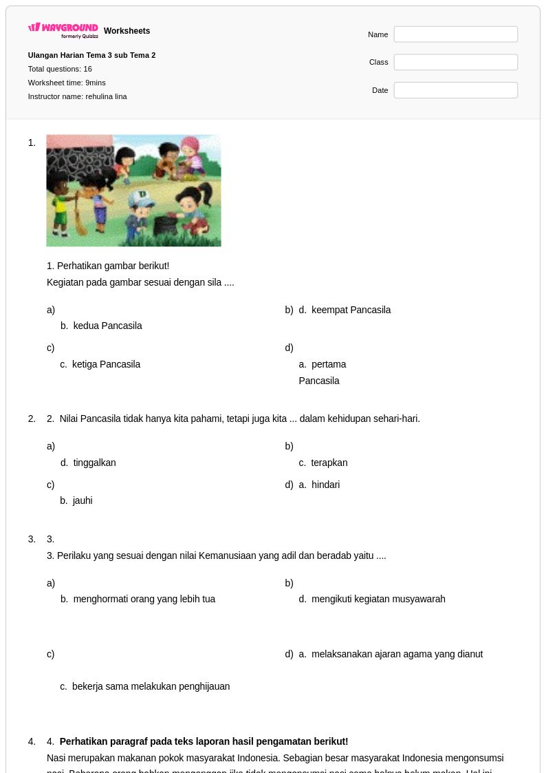50 lembar kerja Pengamatan Slide untuk Kelas 4 di Wayground Gratis