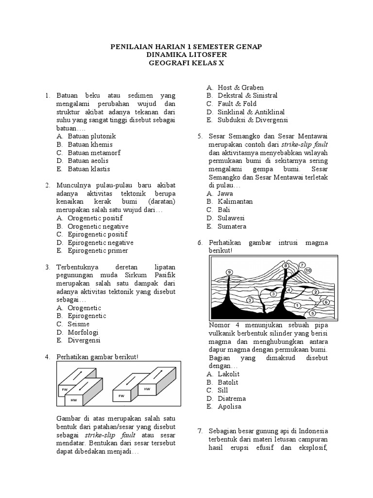 Menguasai contoh soal geografi kelas 10 semester 2 tentang litosfer dengan 5 trik ampuh