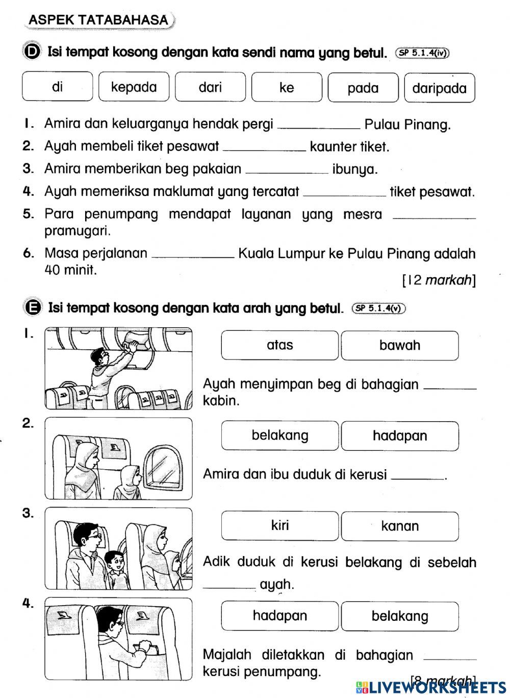 Latihan Bahasa Melayu Tahun 3 Penting Lembaran Kerja Bahasa Melayu