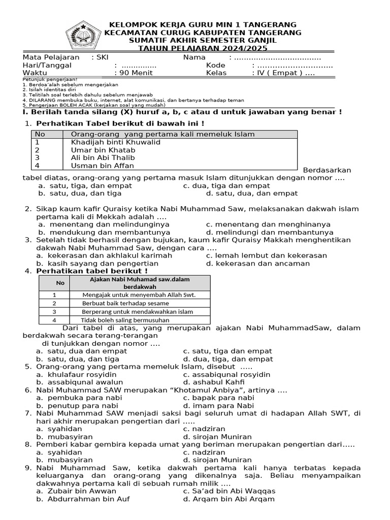 Hati-hati Salah Jawab, Ini Bocoran soal ski kelas 4 semester 1 Paling Akurat Hati-hati Salah Jawab, Ini Bocoran soal ski kelas 4 semester 1 Paling Akurat