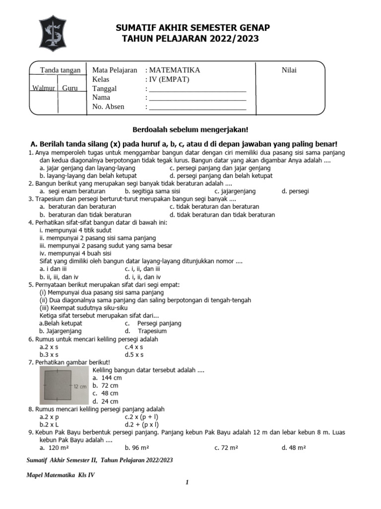 Rahasia Cepat Paham soal matematika kelas 4 semester 2 kurikulum 2013 pdf Terbaru Rahasia Cepat Paham soal matematika kelas 4 semester 2 kurikulum 2013 pdf Terbaru