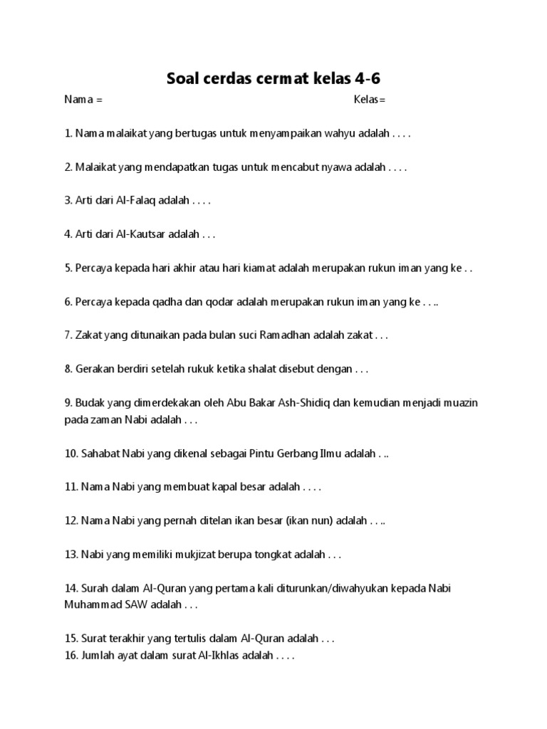 Rahasia Juara! Kumpulan Soal Cerdas Cermat IPA SD Kelas 4 5 6 Paling Update Tahun Ini