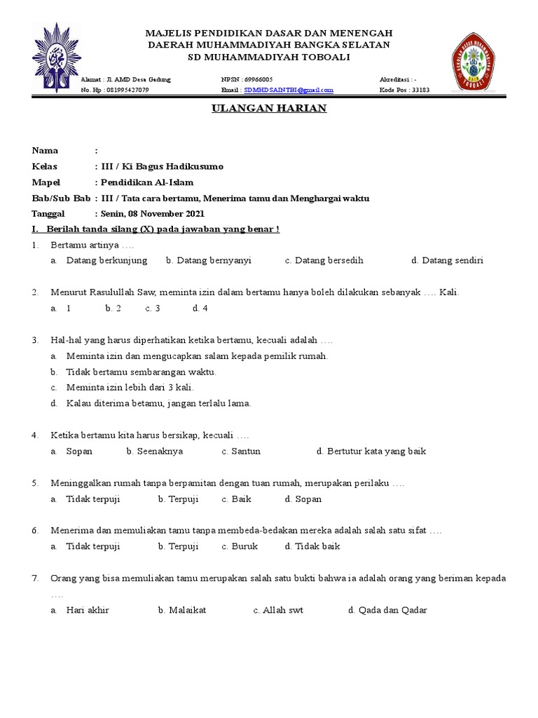 Rahasia Skor Sempurna Lewat Kumpulan Soal Soal UH Kelas 3 Semester 1 Terbaru