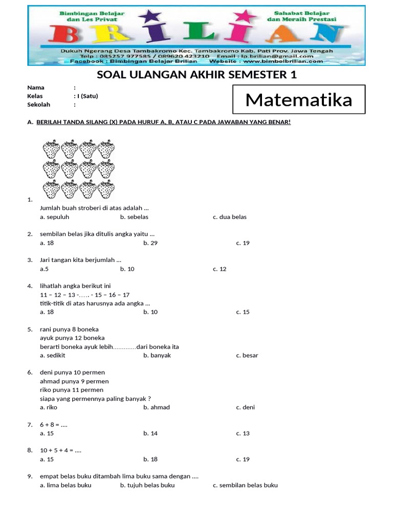 Rahasia Sukses Anak Raih Nilai Sempurna Lewat Kumpulan soal soal uas semester 2 untuk kelas 3 sd
