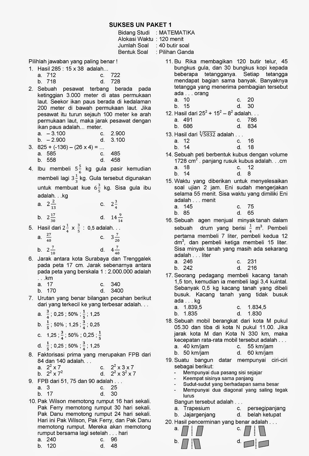 Update Soal Kelas 4 Semester 1 dan Kunci Jawaban Terbaru untuk Persiapan Ujian