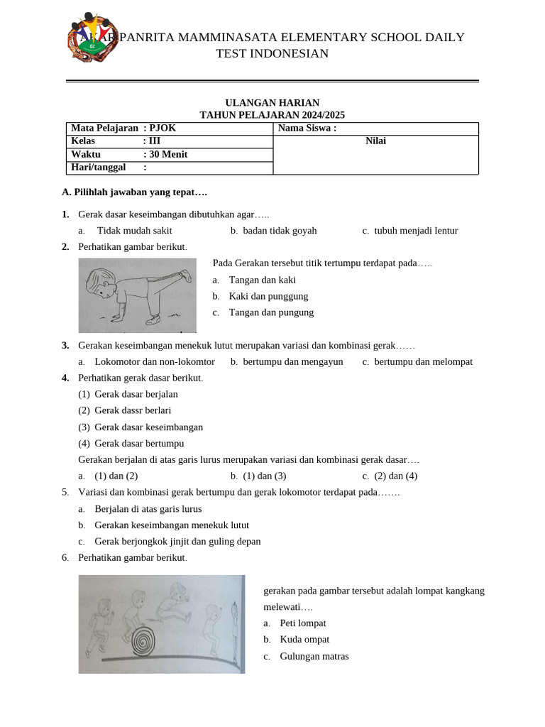 Wajib Tahu Kumpulan Soal Soal UH Kelas 3 Semester 1 Kab Agam Agar Nilai Melejit