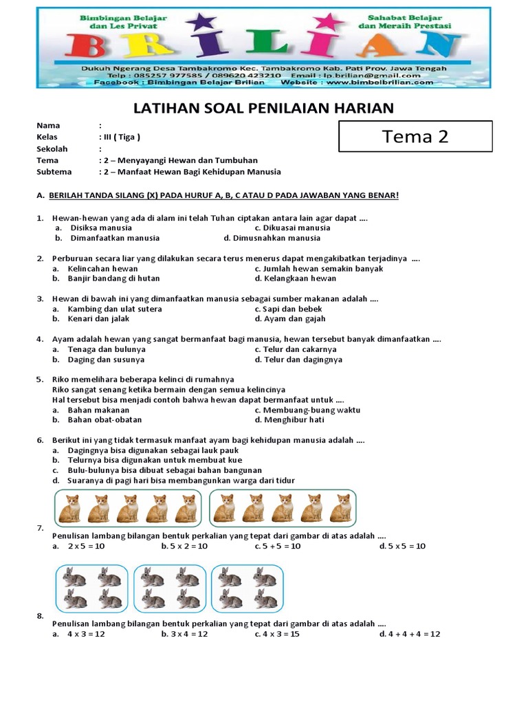 Wajib Tahu Kumpulan soal soal ujian kelas 3 tema 3 Agar Nilai Anak Langsung Melonjak