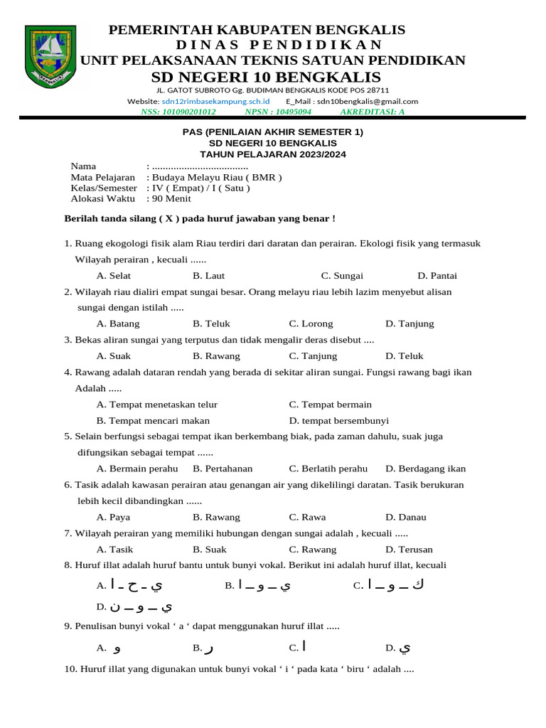 Wajib Tahu Rahasia Soal BMR Kelas 4 Semester 1 Agar Nilai Ujian Langsung Melejit Wajib Tahu Rahasia Soal BMR Kelas 4 Semester 1 Agar Nilai Ujian Langsung Melejit