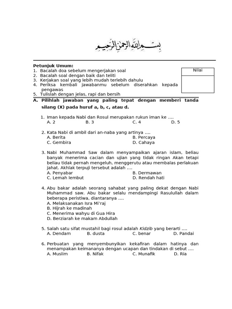 Waspada Kasus Perundungan Anak, Simak Bocoran Soal Aqidah Kelas 4 Semester 2 Ini Waspada Kasus Perundungan Anak, Simak Bocoran Soal Aqidah Kelas 4 Semester 2 Ini